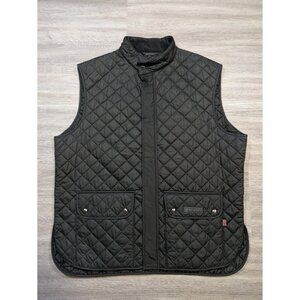 Belstaff Quilted Vest Waistcoat Gilet Men's 60 Lightweight Black Snap Button